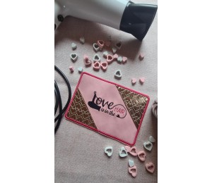 Stickdatei ITH - LOVE is in the HAIR - Tasche & MugRug & Anhänger